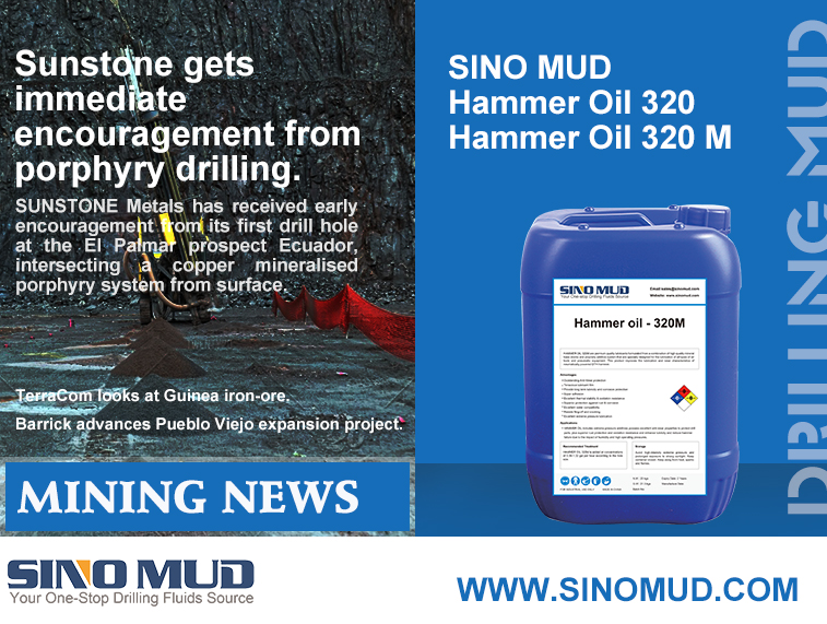SINO MUD Hammer oil 320 equal to AMC Hammer Oil 320, MUD LOGIC Hammer Oil 320, MATEX RDO 302 ES, MUDEX BIO HAMMER OIL, TIGER FLUIDS TIGER HAMMER OIL 320	SINO MUD Hammer oil 320 is used for mineral drilling.
