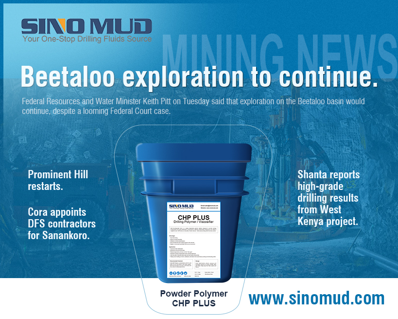 SINO MUD Powder polymer CHP is used for HDD, water well drilling, mining drilling, and tunneling drilling.