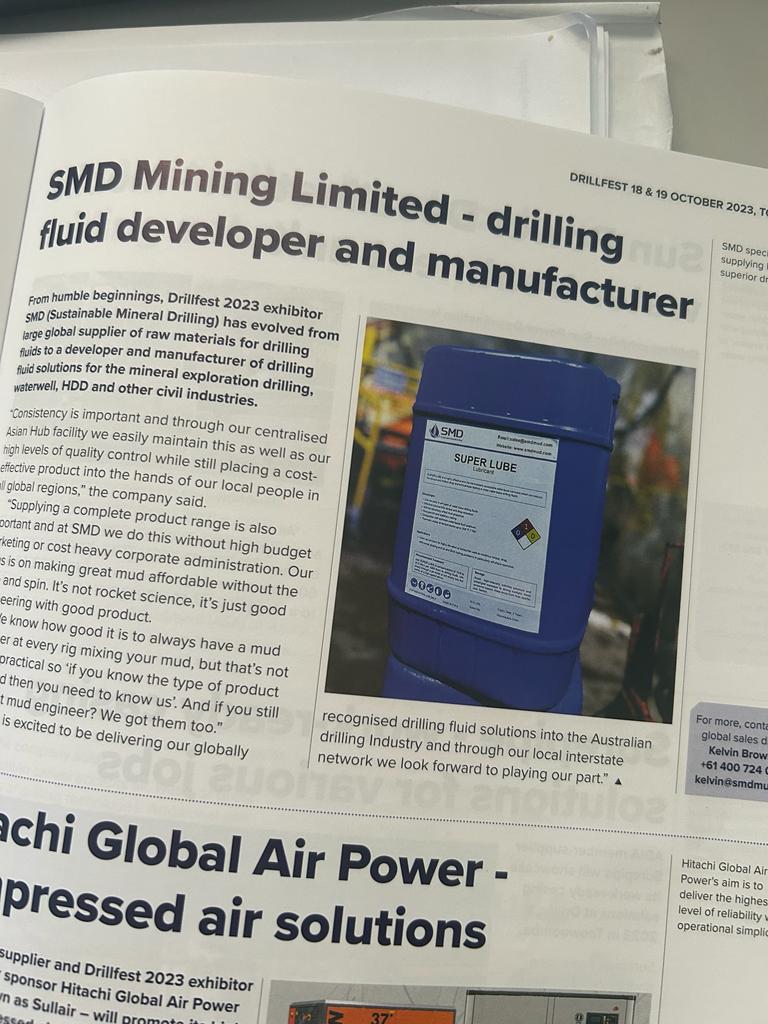 SMD Mining Limited - drilling fluid developer and manufacturer