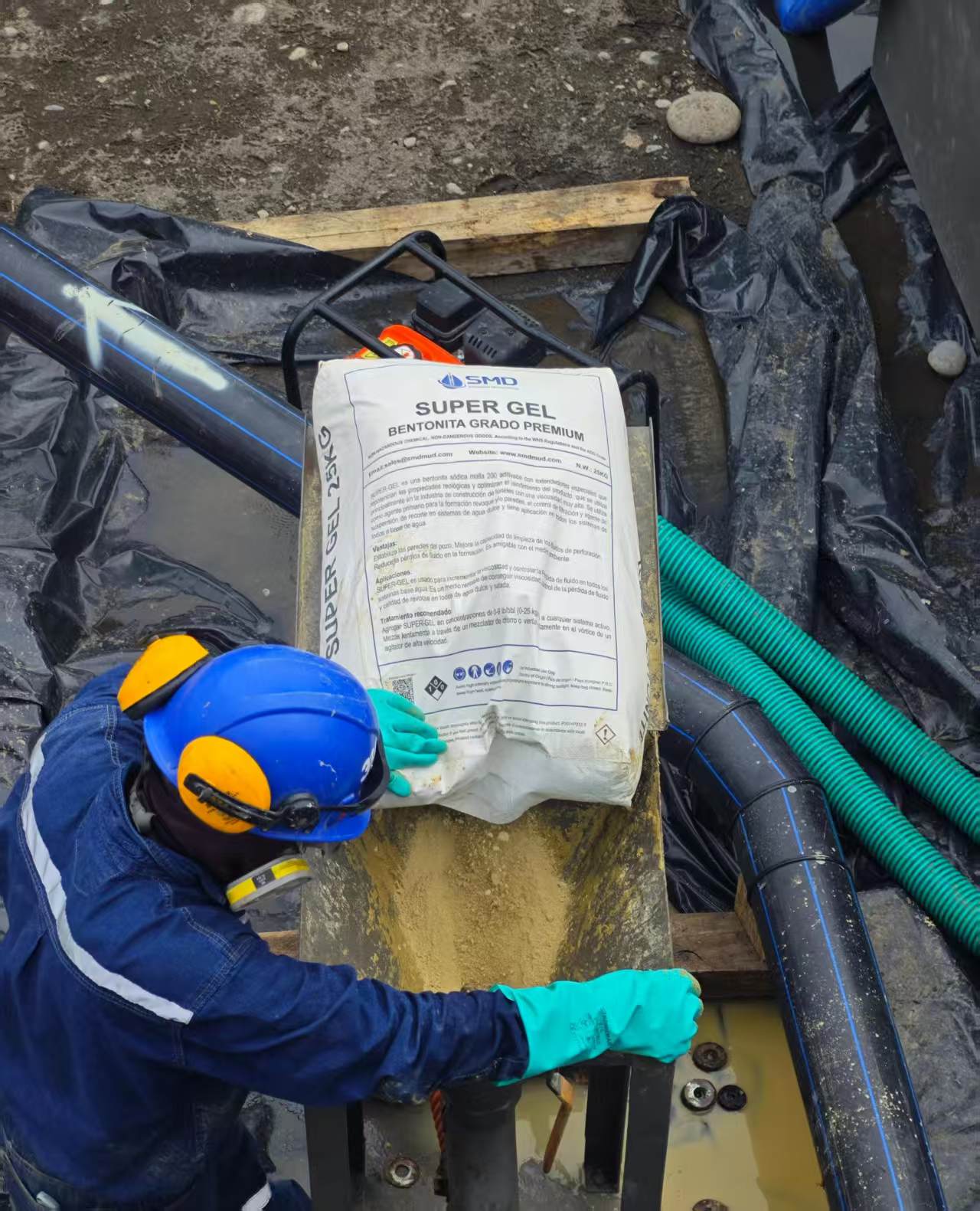 SMD Bentonite viscosifer SUPER GEL is highly modified bentonite for HDD applications and equal to AMC AUS GEL EXTRA