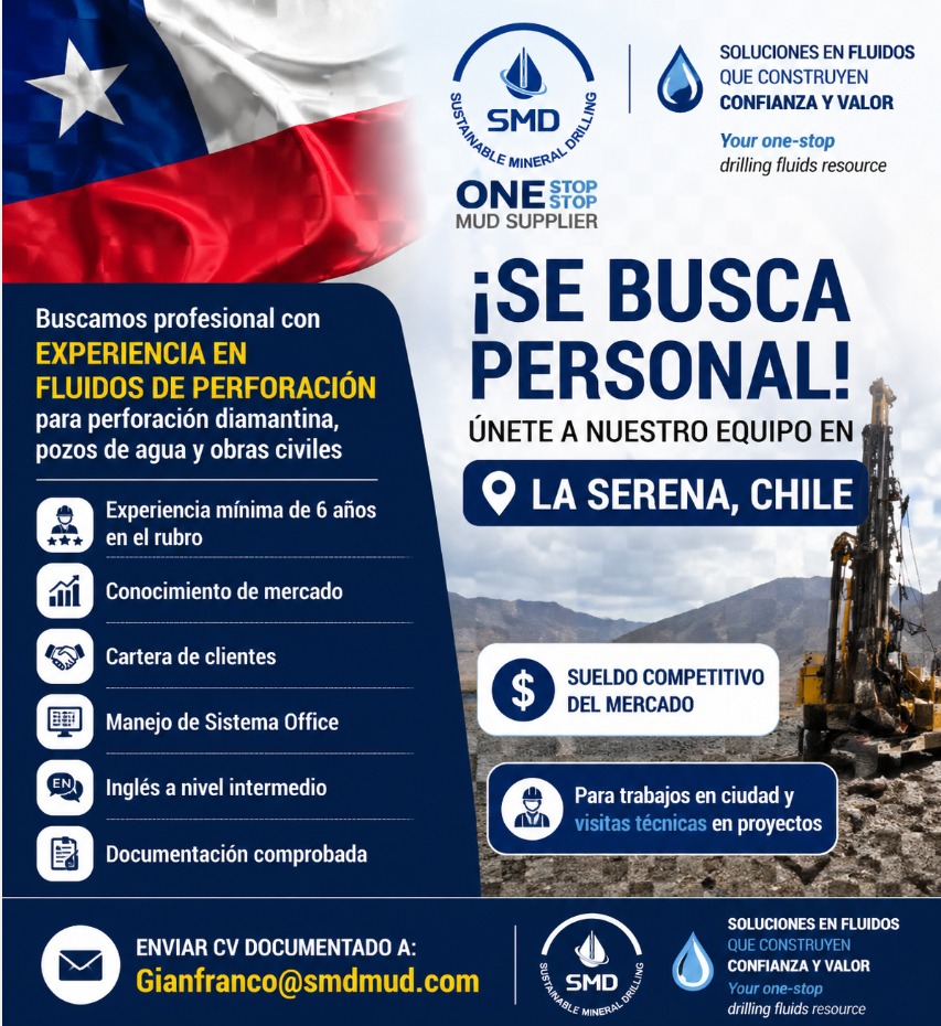 SMD drilling mud products inventory in Chile and mud engineer on-site support.
